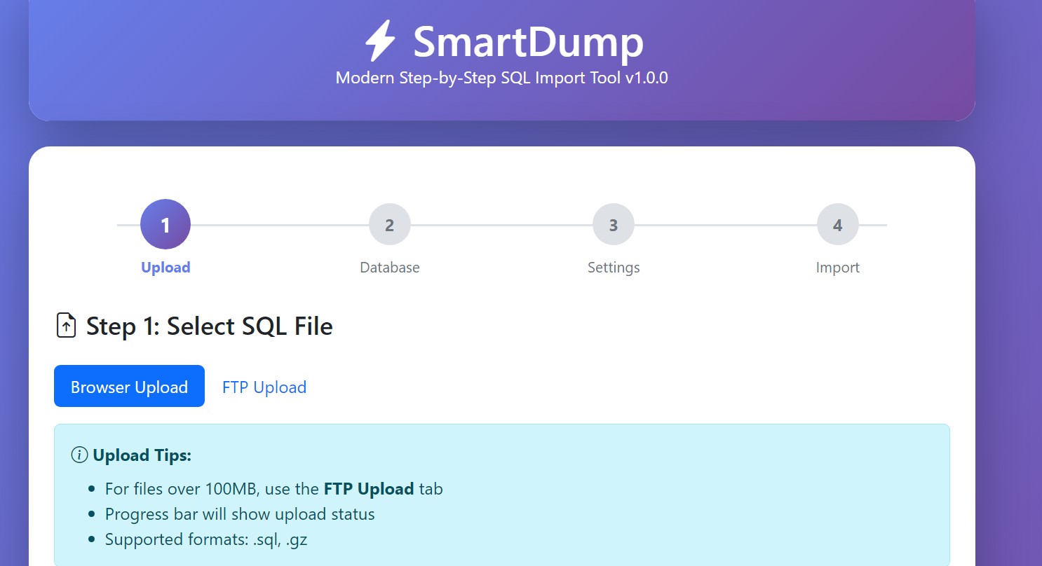 SmartDump Interface