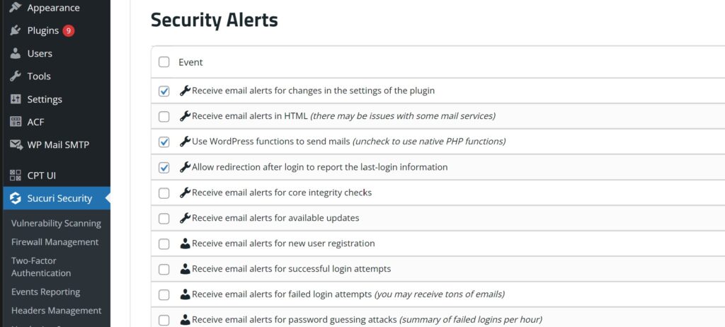 Sucuri Email Alerts